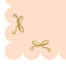 Light Pink and Gold Bow Paper Table Cover - 180cm x 120cm