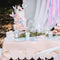 Light Pink and Gold Bow Paper Table Cover - 180cm x 120cm