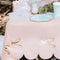 Light Pink and Gold Bow Paper Table Cover - 180cm x 120cm