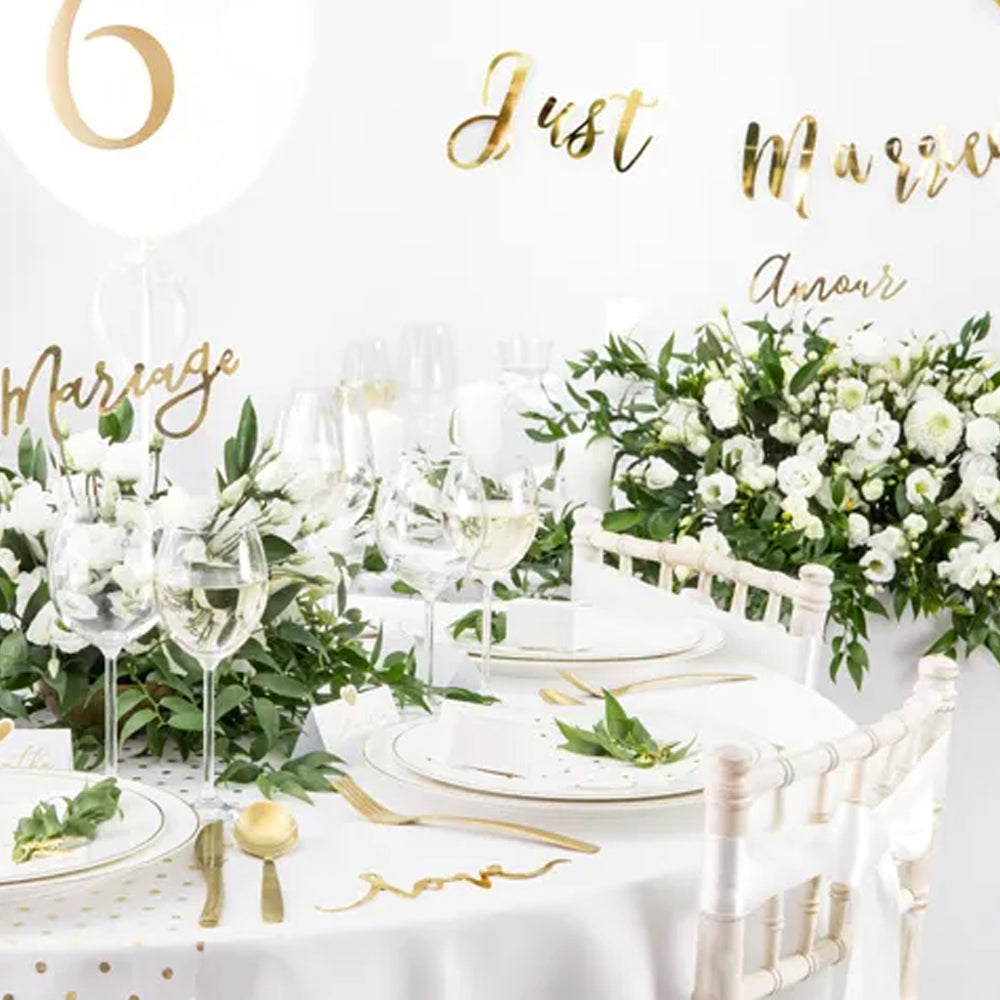 White Fabric Tablecloth - 230cm