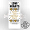 Personalised Love Hearts- Black And Gold- Pack of 30