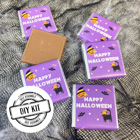 Square Chocolates - Cat & Pumpkin Halloween - Pack of 16