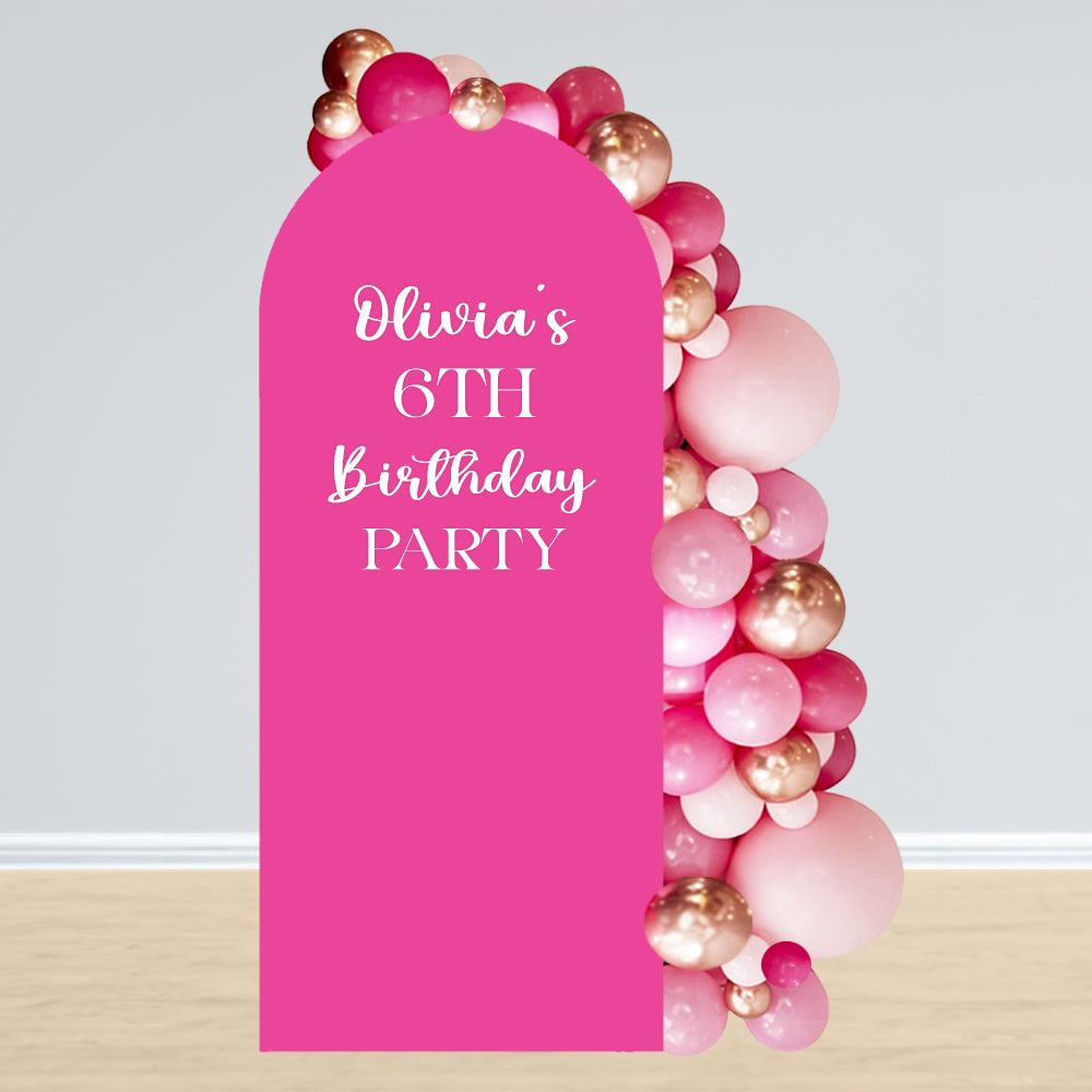 Personalised Bright Pink Sailboard Cardboard Cutout Sign Party Packs