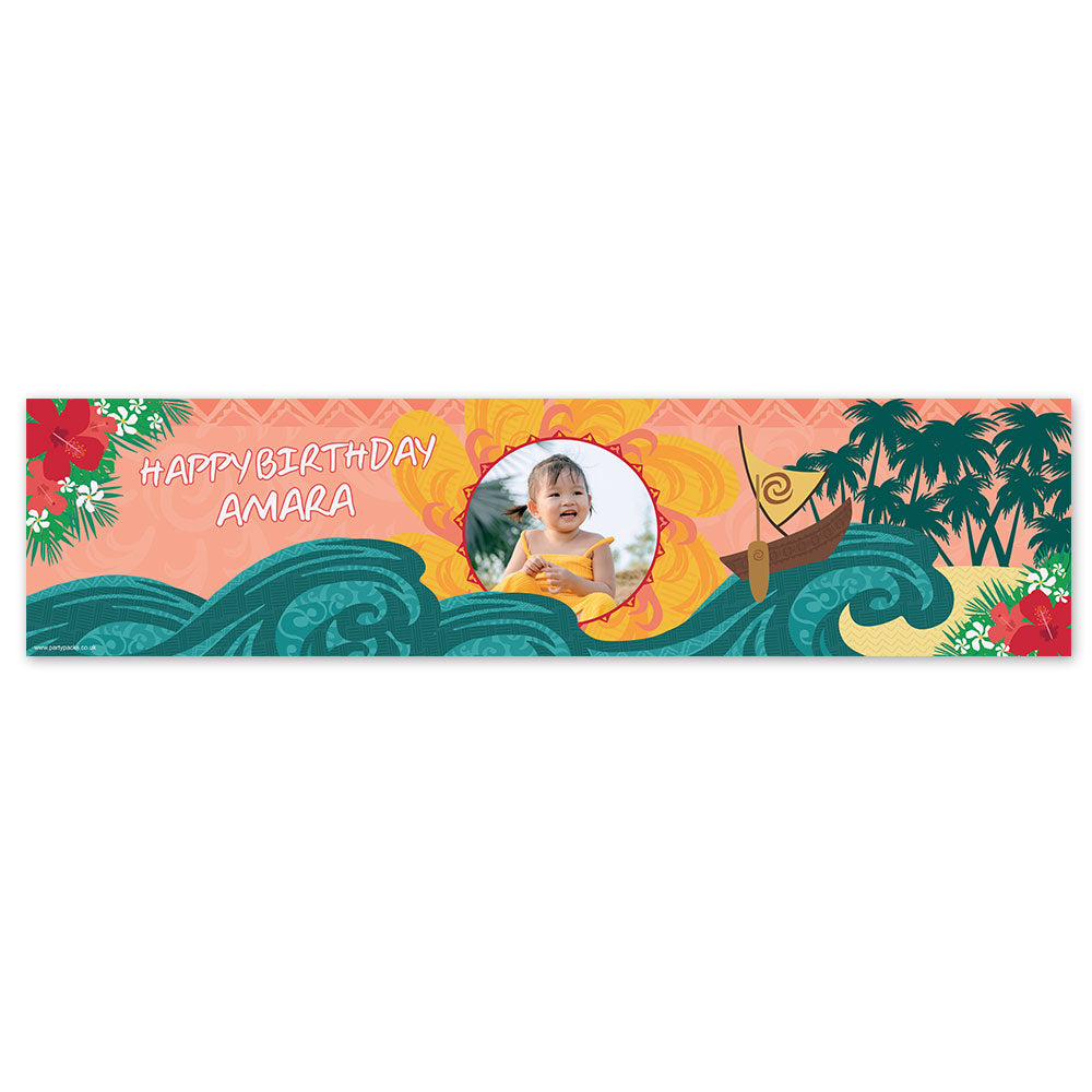 Ocean Girl Personalised Photo Banner - 120cm x 30cm