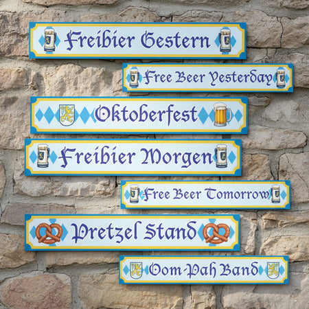 Oktoberfest Sign Decorations - 60cm - Pack of 4