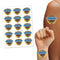 Oktoberfest Crest Tattoos with Year - Bavarian Temporary Tattoos Sheet of 15