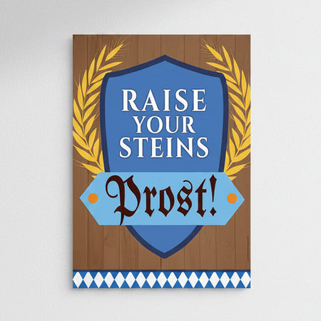 Oktoberfest Raise Your Stein Poster - A3