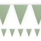 Olive Green Fabric Pennant Bunting - 24 Flags - 8m
