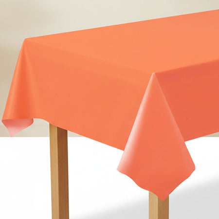 Orange Paper Tablecloth - 2.74m x 1.37m