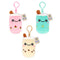 Bubble Tea Plushies on Keyring - 3 Assorted Colours - 8cm - Each