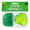 St. Patrick's Day Irish Lucky Shamrock Glitter Cutouts - Pack of 50