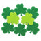 St. Patrick's Day Irish Lucky Shamrock Glitter Cutouts - Pack of 50