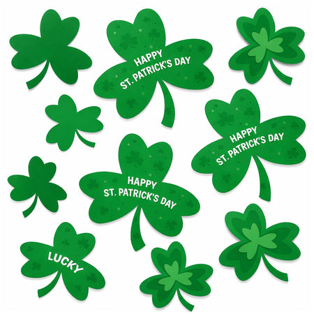 St. Patrick's Day Shamrock Decorations - Pack of 30