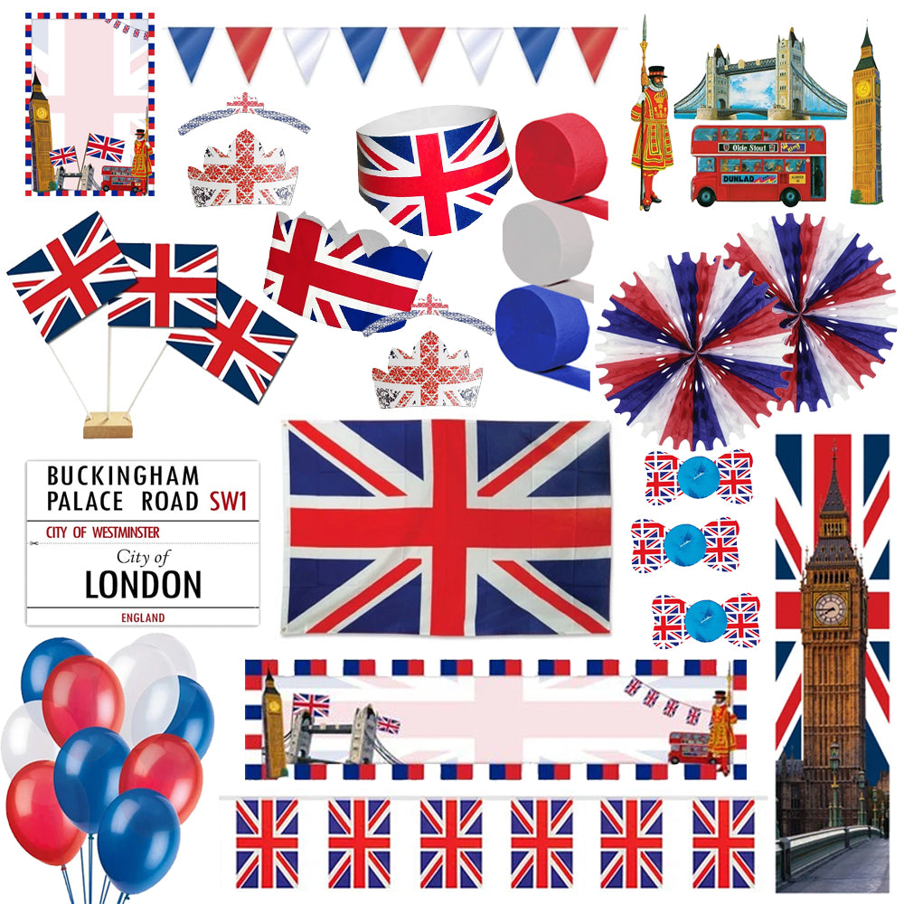 Large Great British Patriotic Decoration & Novelty Party Pack