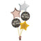 Rose Gold New Year Balloon Bouquet - Uninflated