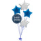 Uninflated Blue Birthday Glitz Balloon Bouquet Kit