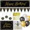 Gold Celebration Happy Birthday Decoration Pack