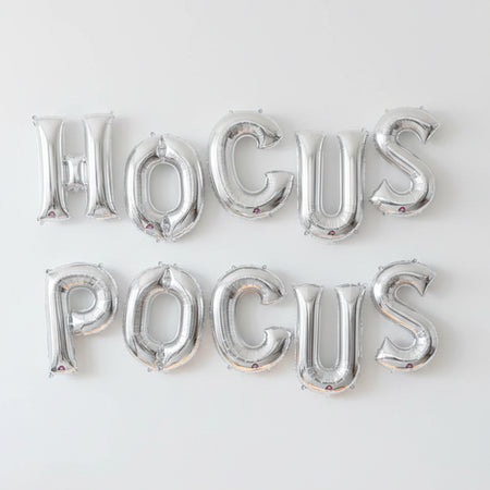 Hocus Pocus Silver Air-Fill Letter Foil Balloons - 16