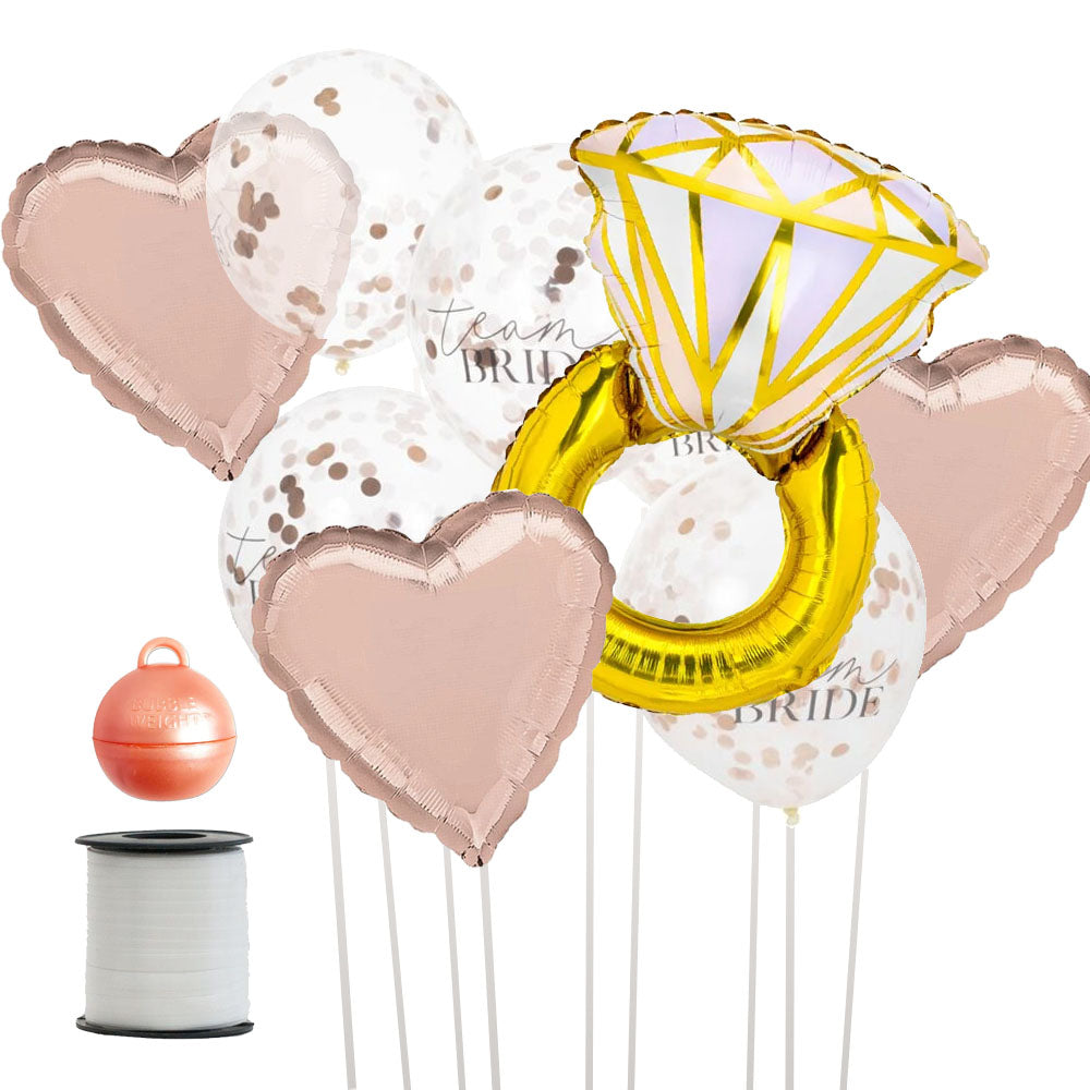 Hen Party Engagement Ring Foil Balloon Bunch Kit - Uninflated