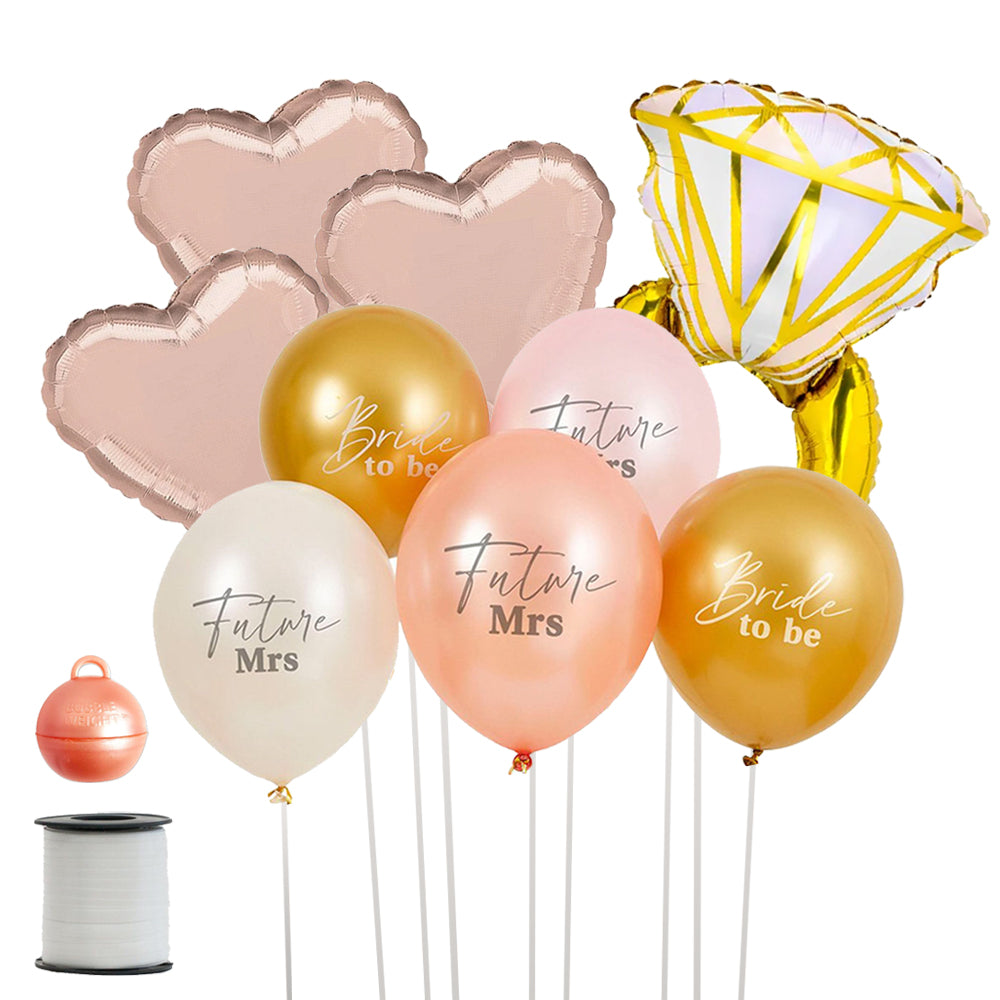 Hen Party Engagement Ring Foil Balloon Bunch Kit - Uninflated