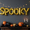 SPOOKY Halloween Gold Air-Fill Letter Foil Balloons - 16