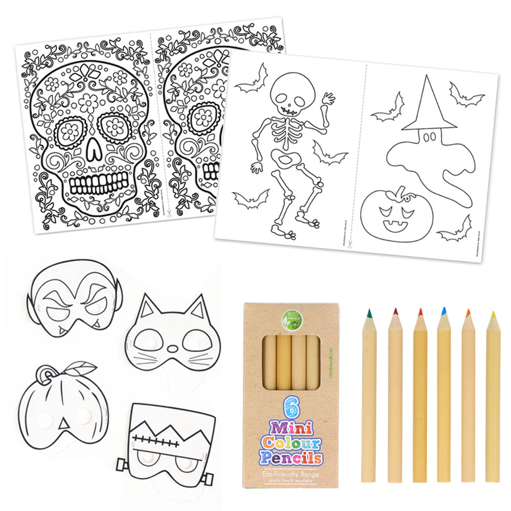 Halloween Colouring In Pack For 8 Kids - Complete Halloween Activity ...