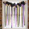 Black, Gold and Purple Halloween Backdrop Kit With Balloon Arch