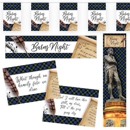 Burns Night Scroll Decoration Pack