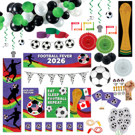 World Football 2026 Large Decoration and Novelty Party Pack