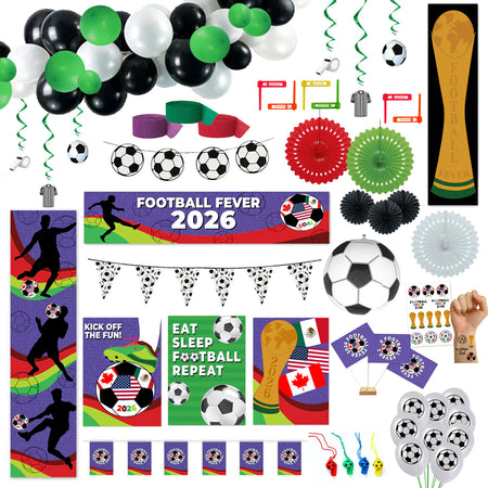 World Football 2026 Large Decoration and Novelty Party Pack
