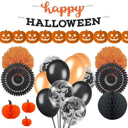 Black & Orange Halloween Decoration Party Pack