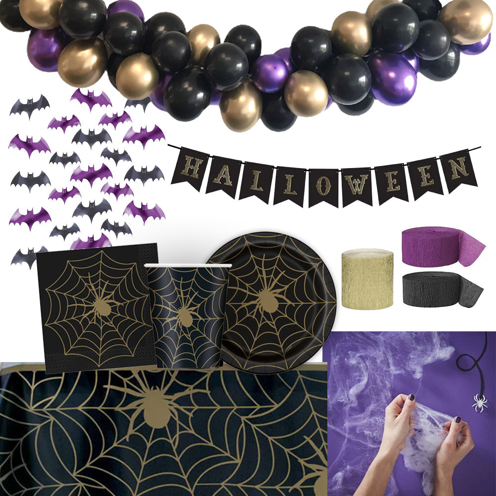 Halloween 'Party at Home' Decoration and Tableware Pack