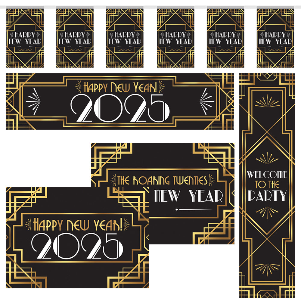 Happy New Year 2025 Decoration Party Pack