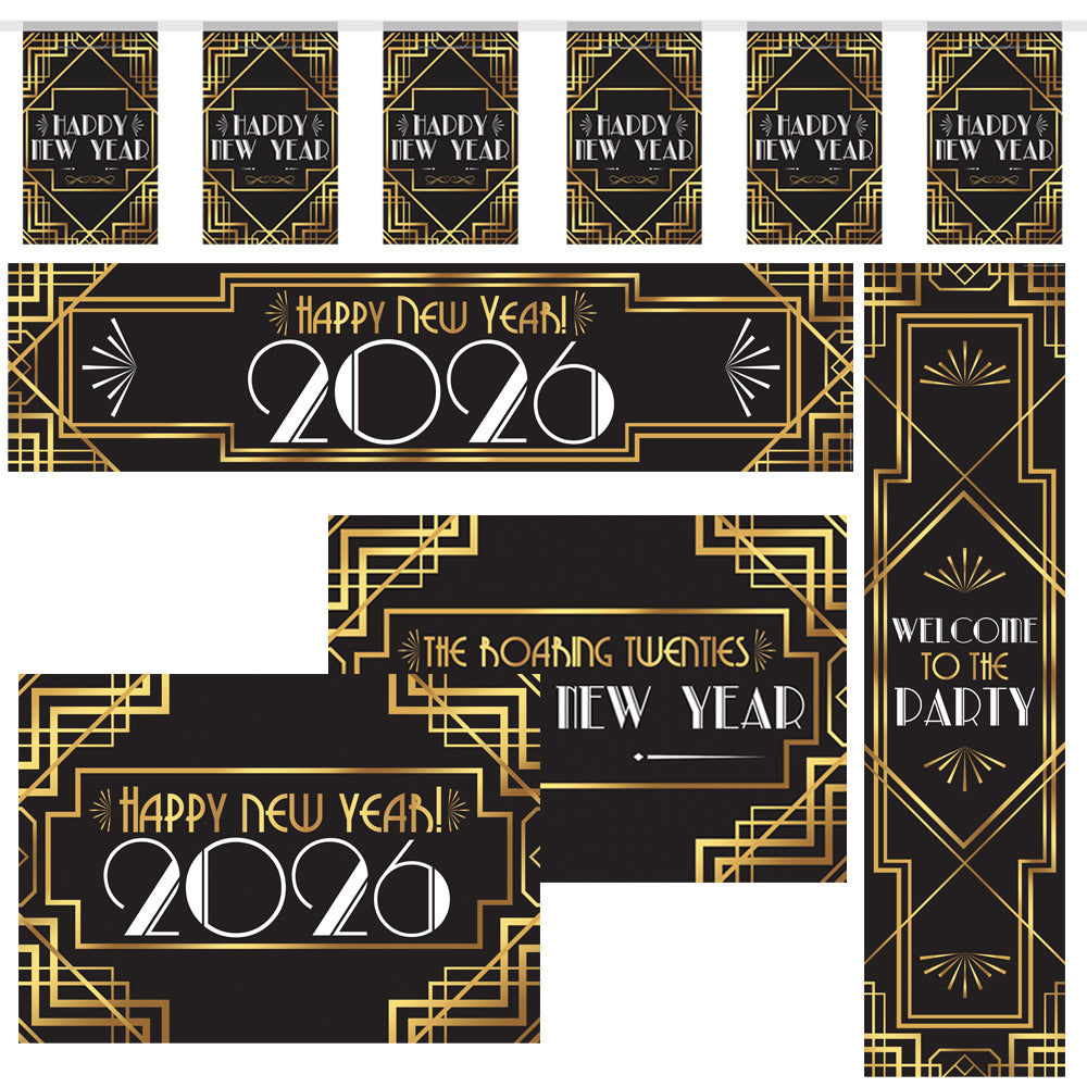 Happy New Year 2026 Decoration Party Pack