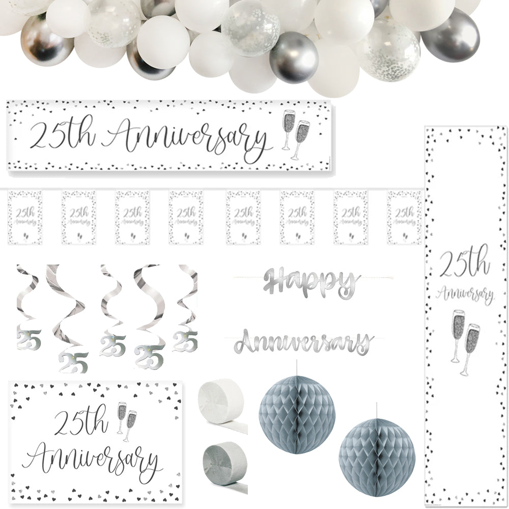 25th Silver Anniversary Decoration Pack