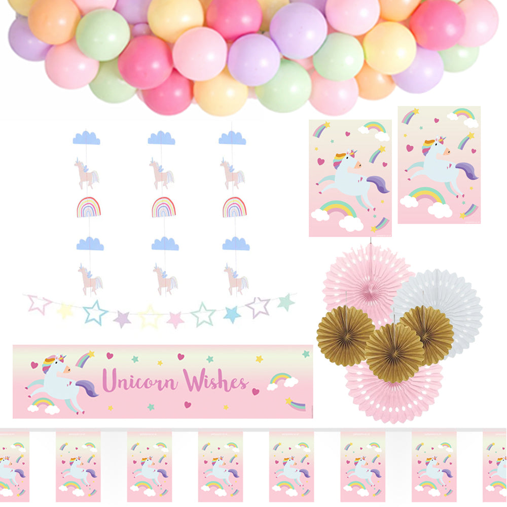Unicorn Fantasy Happy Birthday Letter Banner | Party Packs