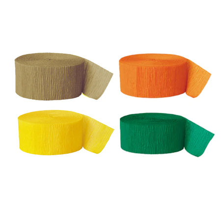 Autumn Colours Crepe Streamer Decoration Pack