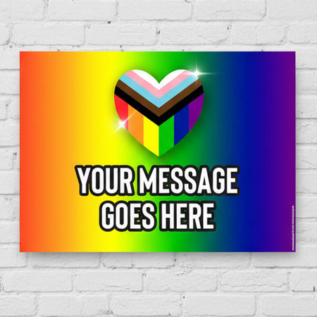 Pride Rainbow Personalised Poster - A3