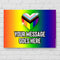 Pride Rainbow Personalised Poster - A3