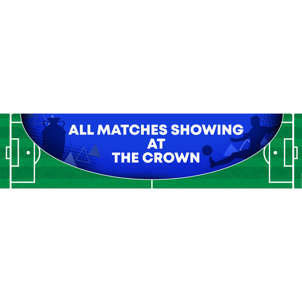 Football Watch Live Personalised Banner Decoration - 1.2m