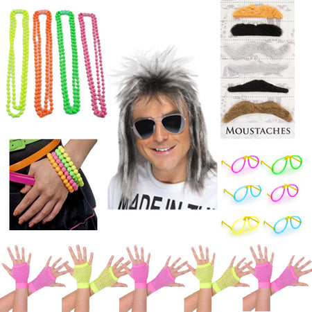 1980s Fancy Dress Pack For 10 People