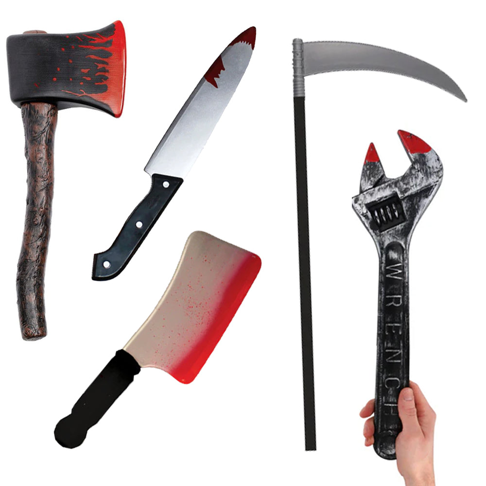Fake Halloween Prop Weapons - Pack of 5 | Theatrical Horror Props ...