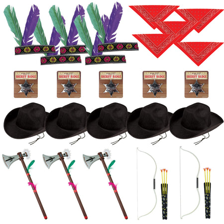 Wild West Fancy Dress Pack For 10 People