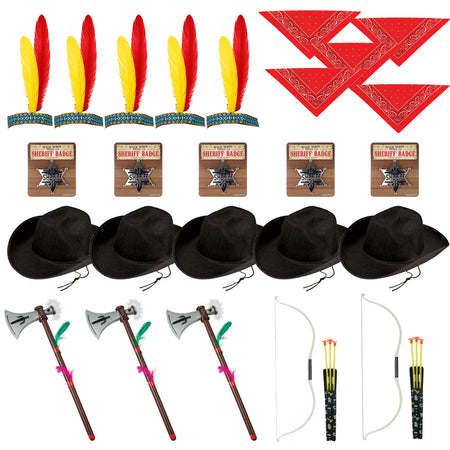 Wild West Fancy Dress Pack For 10 People