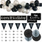 70th Birthday Black & Silver Glitz Decoration Pack