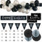 80th Birthday Black & Silver Glitz Decoration Pack