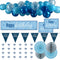 Blue & Silver Glitz Happy Birthday Decoration Pack