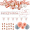 30th Birthday Rose Gold Glitz Decoration Pack