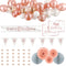 80th Birthday Rose Gold Glitz Decoration Pack