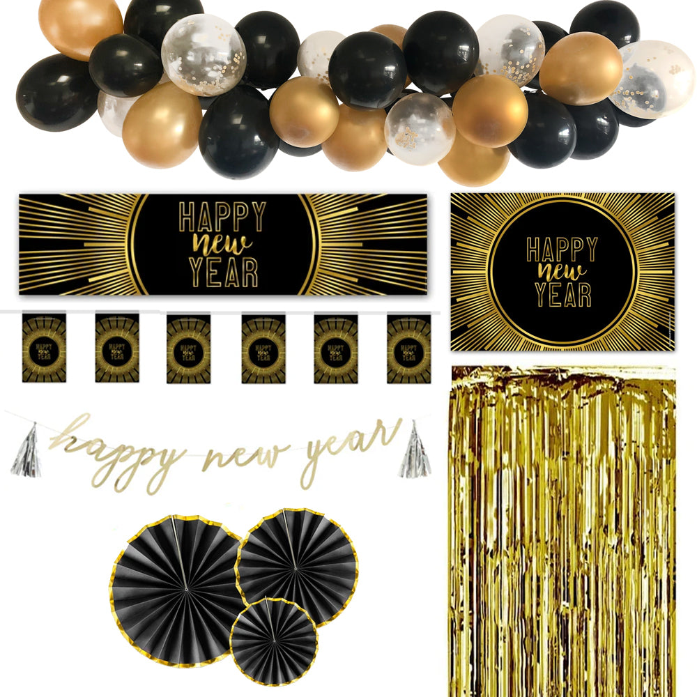 New Years Eve Gold Decoration Pack